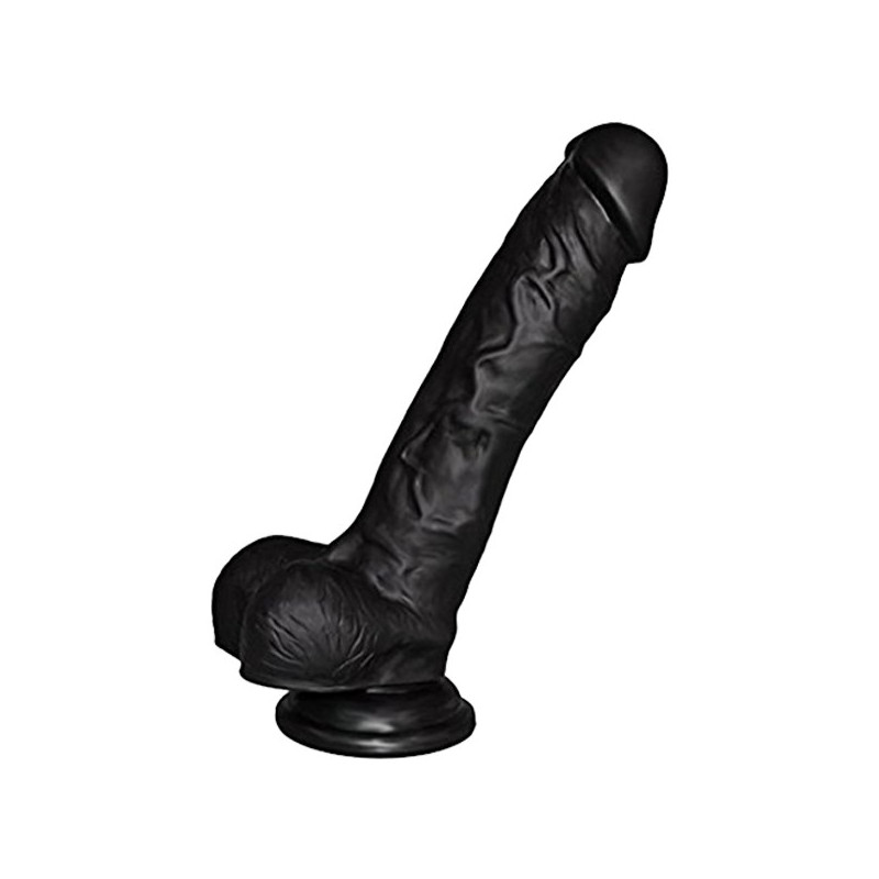 Huge 8 Inch Realistic Black Dildo Non Vibrator Suction Cup