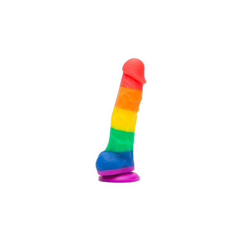 Rainbow suction Realistic Dildo Non Vibrator