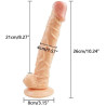 10 Inch Harness Strap on Cock Realistic Flesh Large Dildo Flexible Penis with Powerful Suction Cup for Lesbian Couples