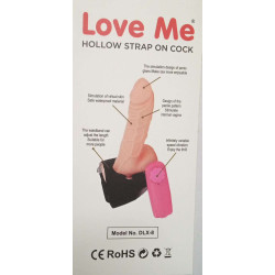 Love Me Hollow Strap On Dildo With Vibration