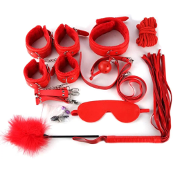 Purchase Full Leather BDSM SEX KIT Red Color Sex toys In Anand