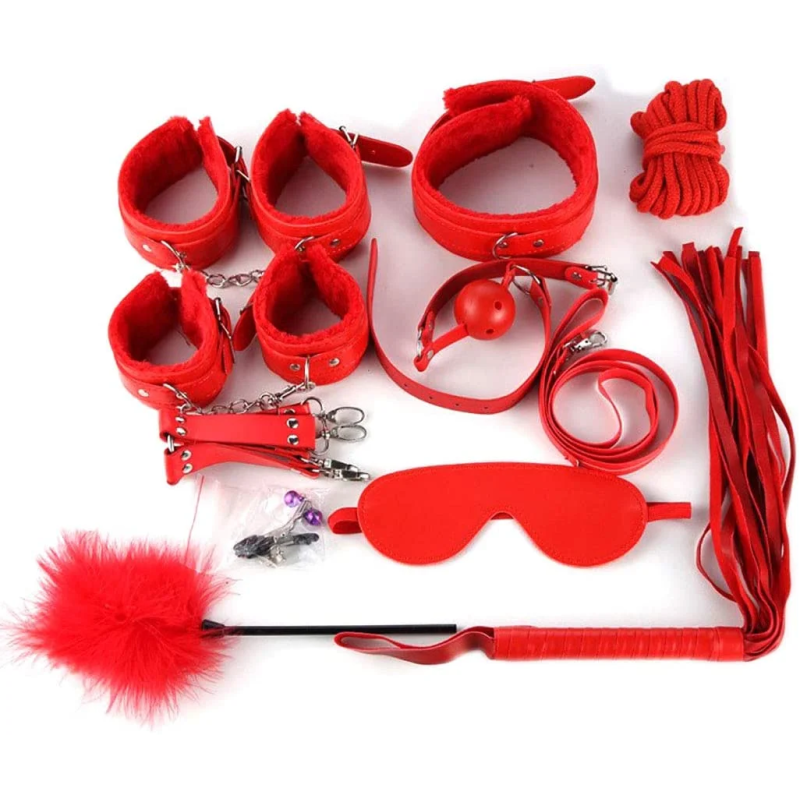 Purchase Full Leather BDSM SEX KIT Red Color Sex toys In Anand