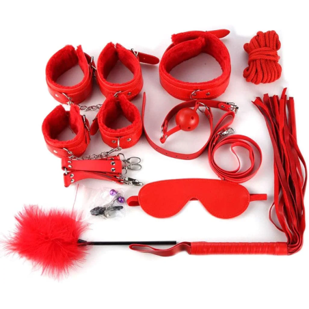 Purchase Full Leather BDSM SEX KIT Red Color Sex toys In Anand